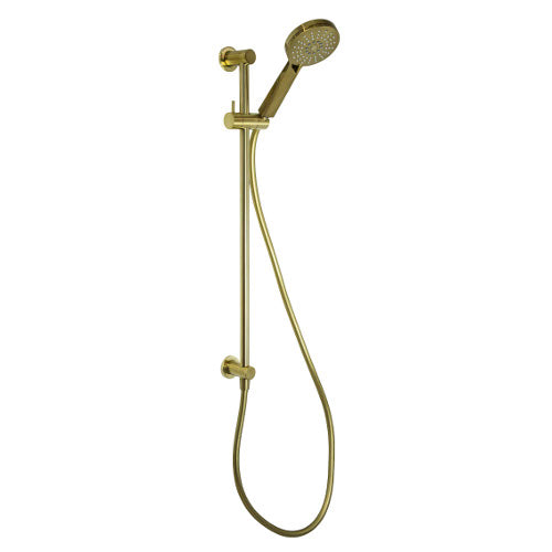 Millennium Finesa Top Inlet Rail Shower - Modern Brass