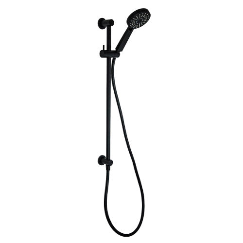 Millennium Finesa Top Inlet Rail Shower - Matte Black