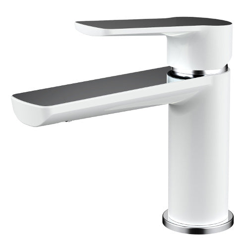 Millennium Akemi Basin Mixer - White & Chrome