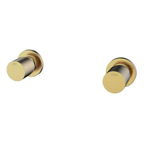 Millennium Finesa Wall Taps - Modern Brass