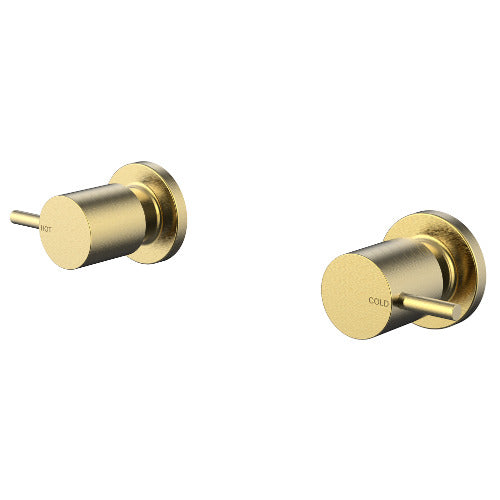 Millennium Cioso Wall Taps - Modern Brass