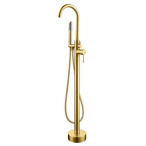 Millennium Cioso Bath Filler With Hand Piece - Modern Brass