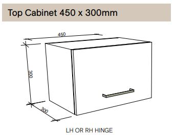 Modular - Top Cabinet 450mm x 300mm - Cupboard