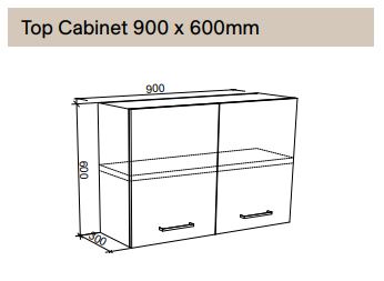 Modular - Top Cabinet 900mm x 600mm - Cupboard