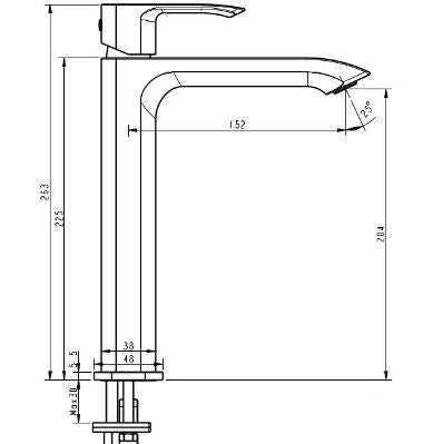 Millennium Zoya Vessel Mixer - Brushed Nickel