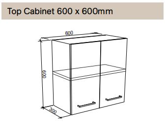 Modular - Top Cabinet 600mm x 600mm - Cupboard