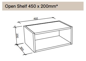 Modular - Open Shelf 450mm x 200mm