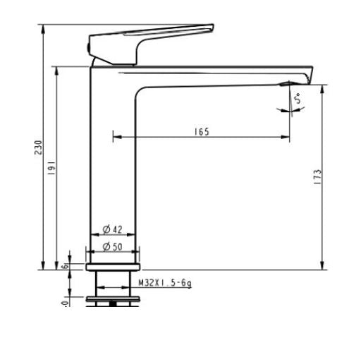 Millennium Akemi Mid Rise Vessel Mixer - Matte Black & Chrome