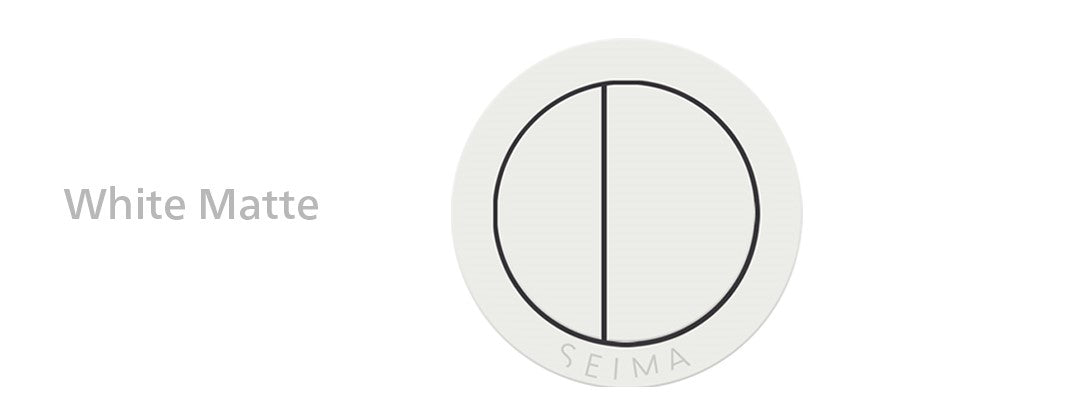 Seima Flush Button Round - Matte White