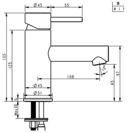 Millennium Cioso Basin Mixer - Modern Brass