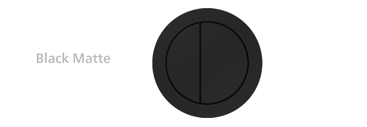 Seima Flush Button Round - Matte Black