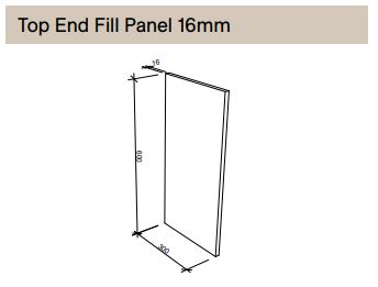 Modular - Top End Fill Panel 16mm - 600mm