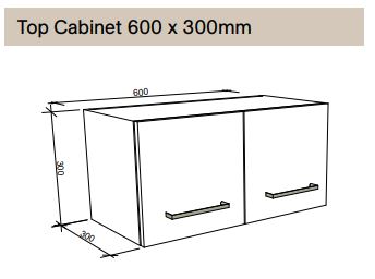 Modular - Top Cabinet 600mm x 300mm - Cupboard