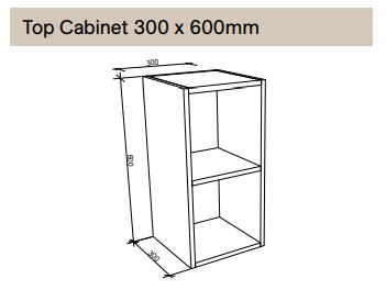 Modular - Open Shelf 300mm x 600mm