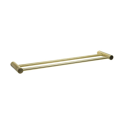 Millennium Finesa 600mm Double Towel Rail - Modern Brass