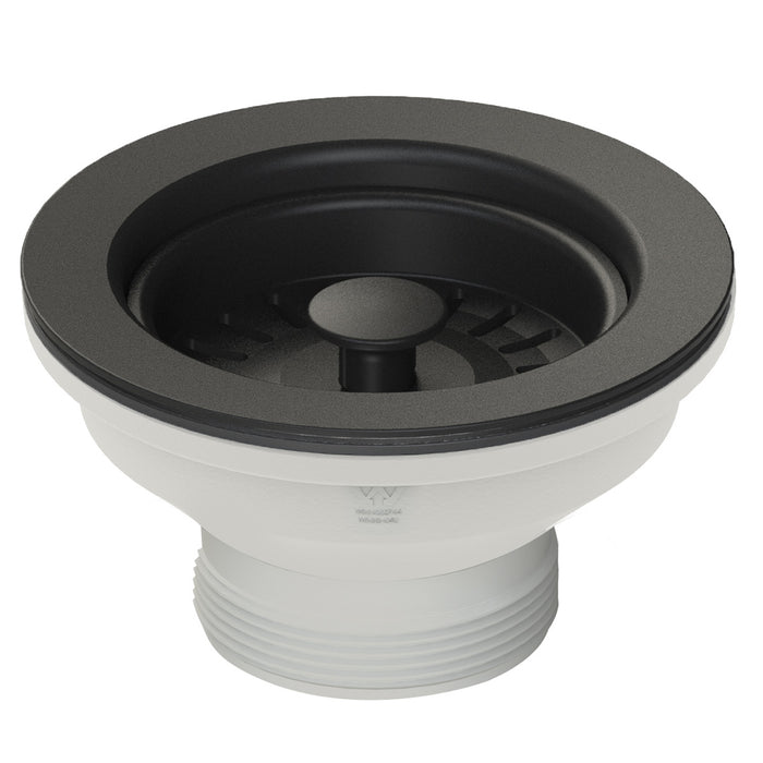 Turner Hastings 90x50 Basket Waste & Long Bolt - Matte Black