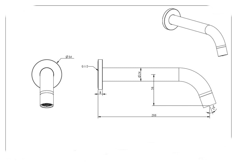 Cali Wall Basin/Bath Outlet - Brushed Nickel SALE