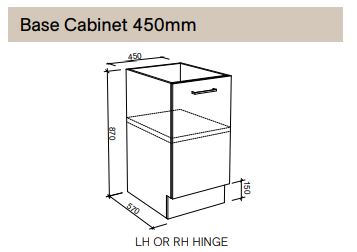 Modular - Base Cabinet 450mm - Cupboard
