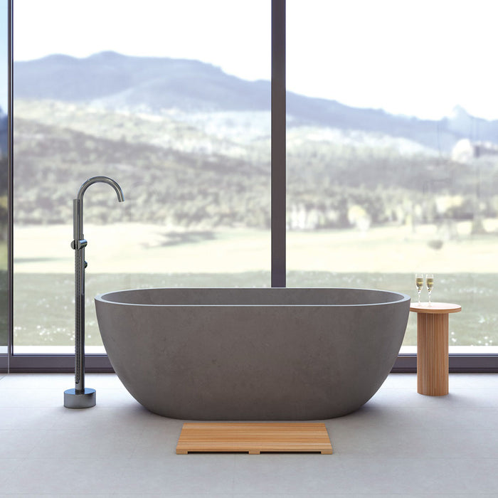 Fienza Jada Concrete Bath - 1500mm - Warm Grey