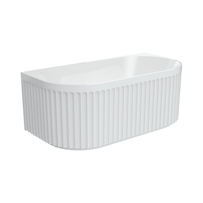 Fienza Eleanor Fluted Back To Wall Bath - 1500mm