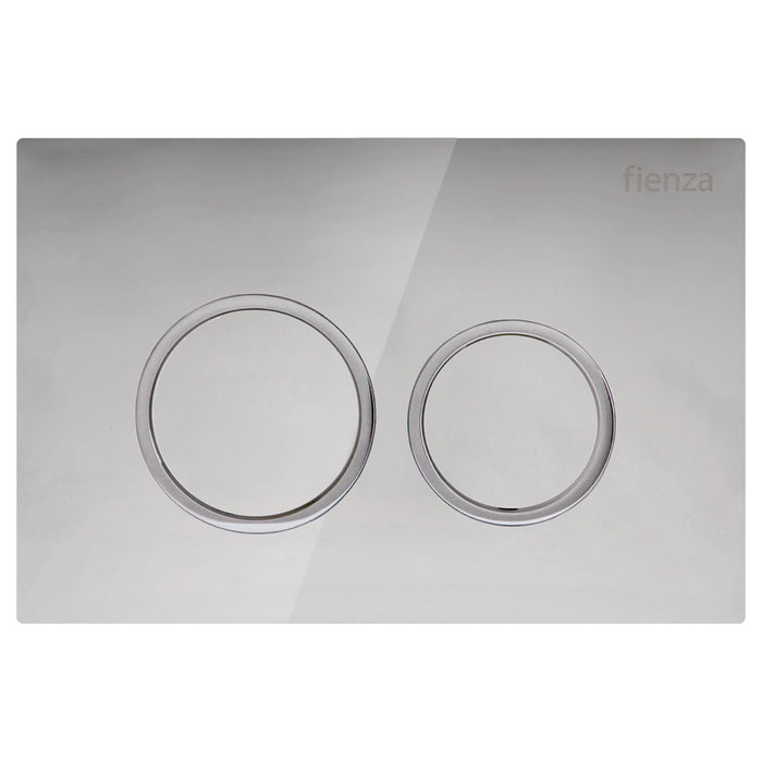 Fienza Flush Plate R&T Round Button - Chrome