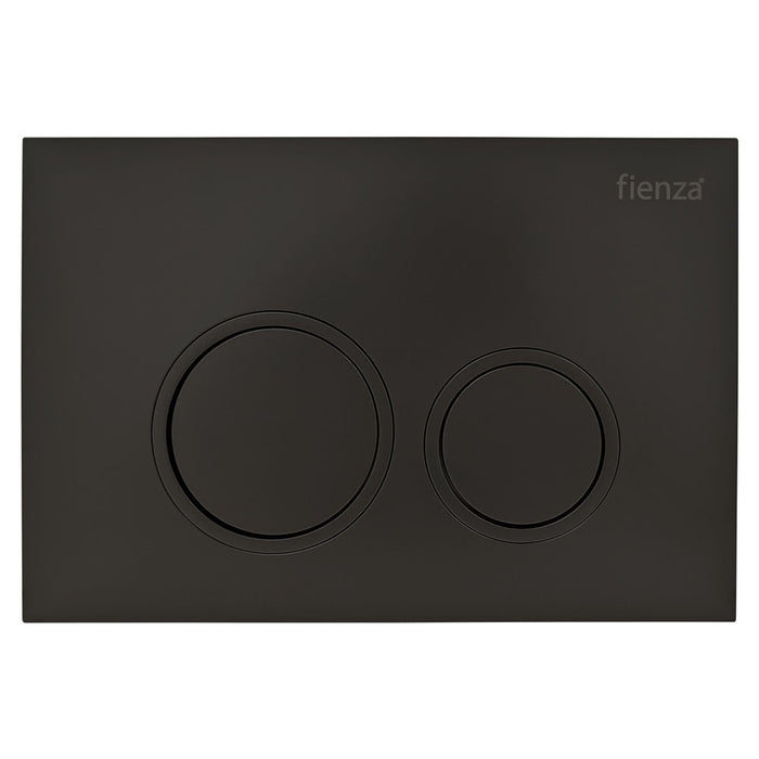 Fienza Flush Plate R&T Round Button - Matte Black