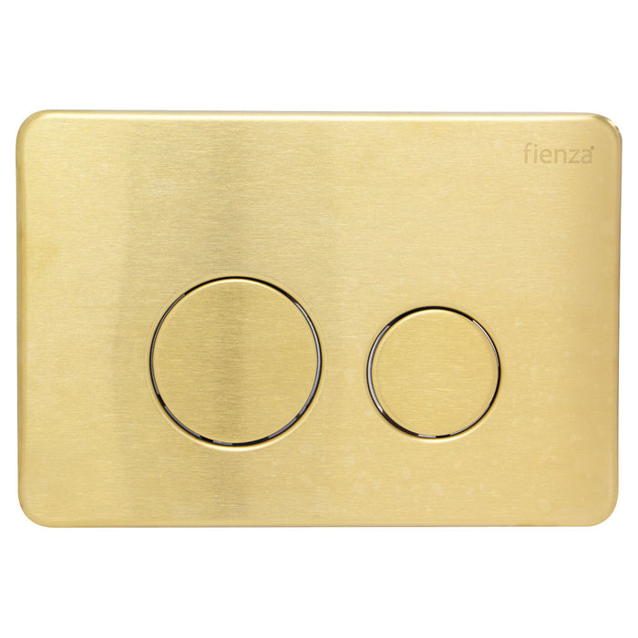 Fienza Flush Plate R&T Round Button - Urban Brass