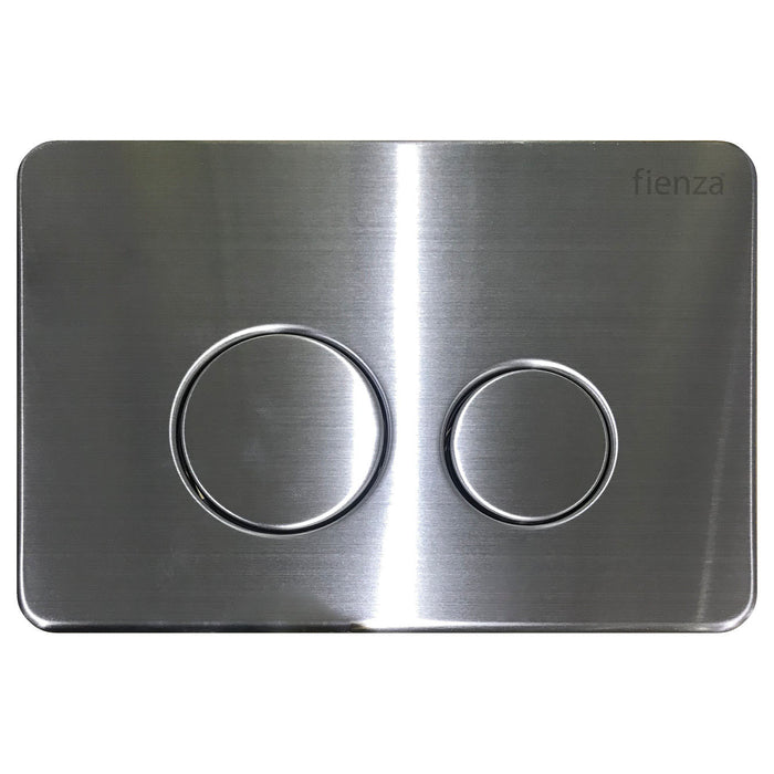 Fienza Flush Plate R&T Round Button - Stainless Steel