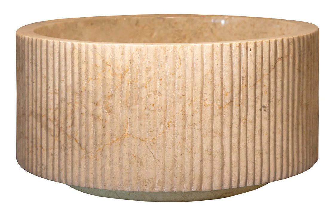 Bisque Sawadi Ribbed Basin