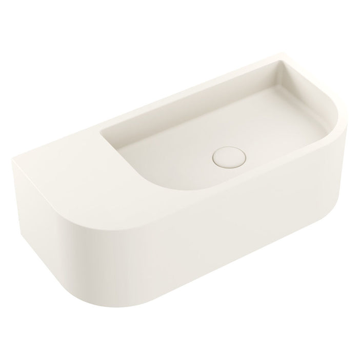 Fienza Blanca Concrete Wall Hung Basin - Warm White