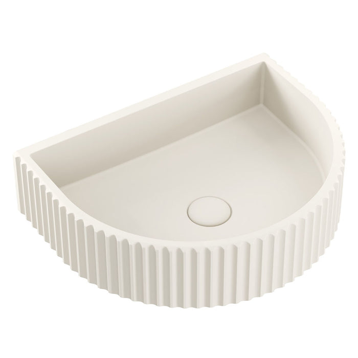 Fienza Valentina Concrete Wall Hung Basin - Warm White