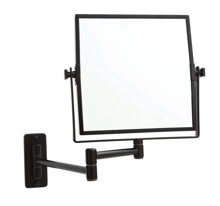 Thermogroup Square Magnifying Mirror - 1 & 5 Magnification - Matte Black