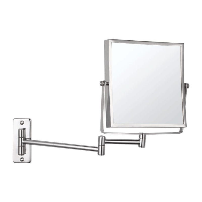 Thermogroup Square Magnifying Mirror - 1 & 5 Magnification - Chrome