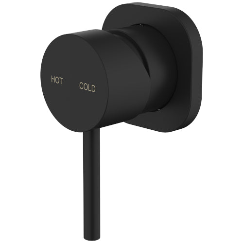 Millennium Cioso Square Wall Mixer Pin Down - Matte Black