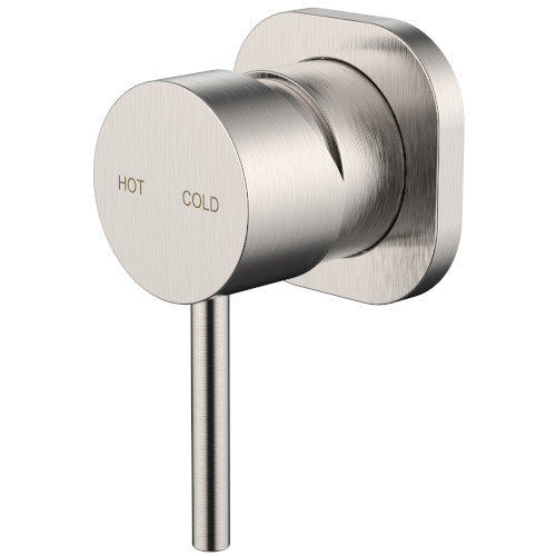 Millennium Cioso Square Wall Mixer Pin Down - Brushed Nickel