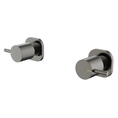 Millennium Cioso Square Wall Taps - Gunmetal