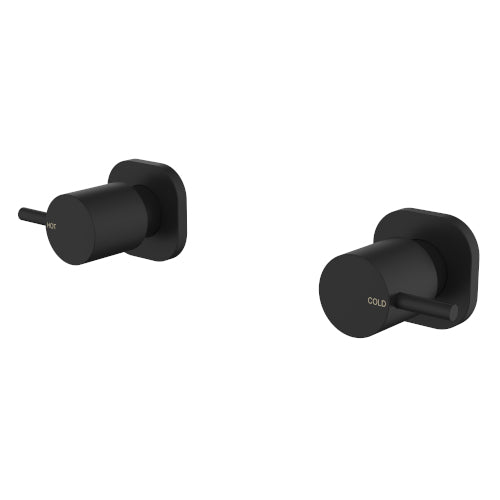 Millennium Cioso Square Wall Taps - Matte Black