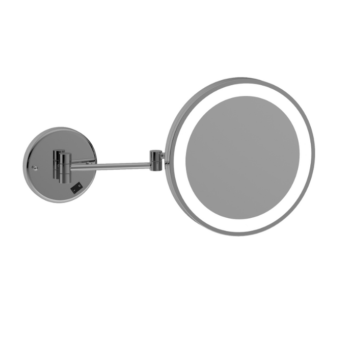 Thermogroup Magnifying Mirror With Light - 3 Magnification 250mm Exposed Wiring- Chrome