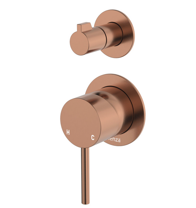 Fienza Kaya Wall Diverter Mixer - Brushed Copper