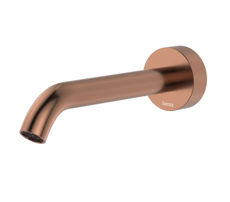 Fienza Kaya 180mm Wall Basin/Bath Outlet - Brushed Copper