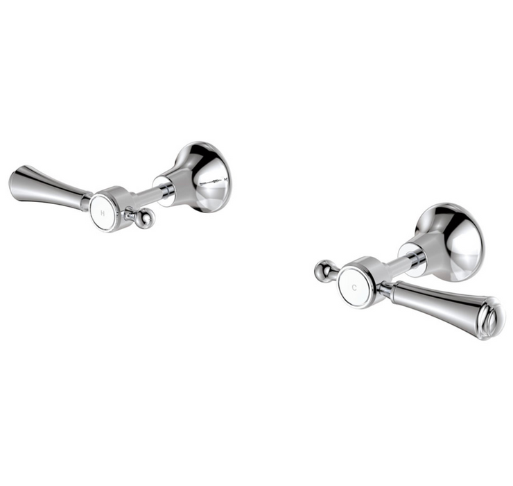 Lillian Lever Wall Top Assemblies, Chrome