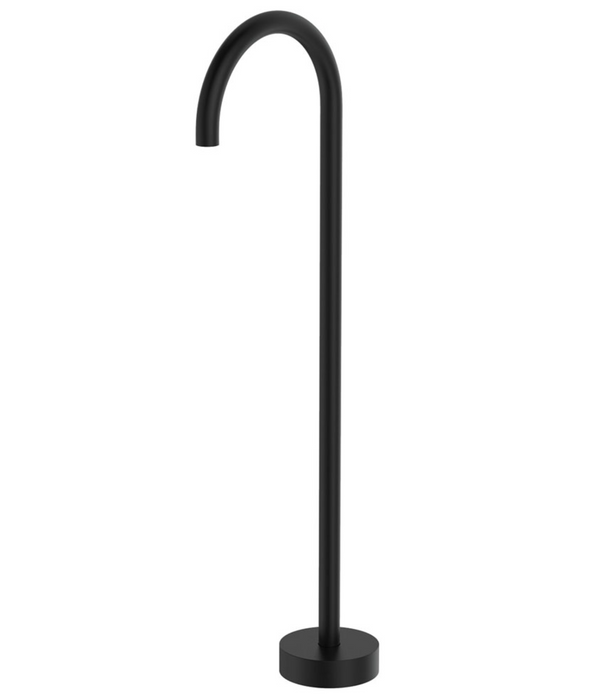 Fienza Kaya Floor Mounted Bath Outlet - Matte Black