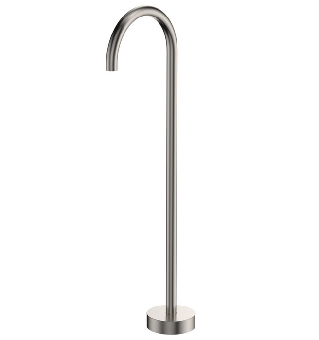 Fienza Kaya Floor Mounted Bath Outlet - Brushed Nickel