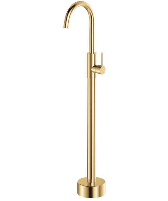 Fienza Kaya Floor Mounted Bath Mixer - Urban Brass