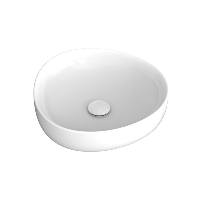 Fienza Pebble Small Above Counter Basin - Gloss White