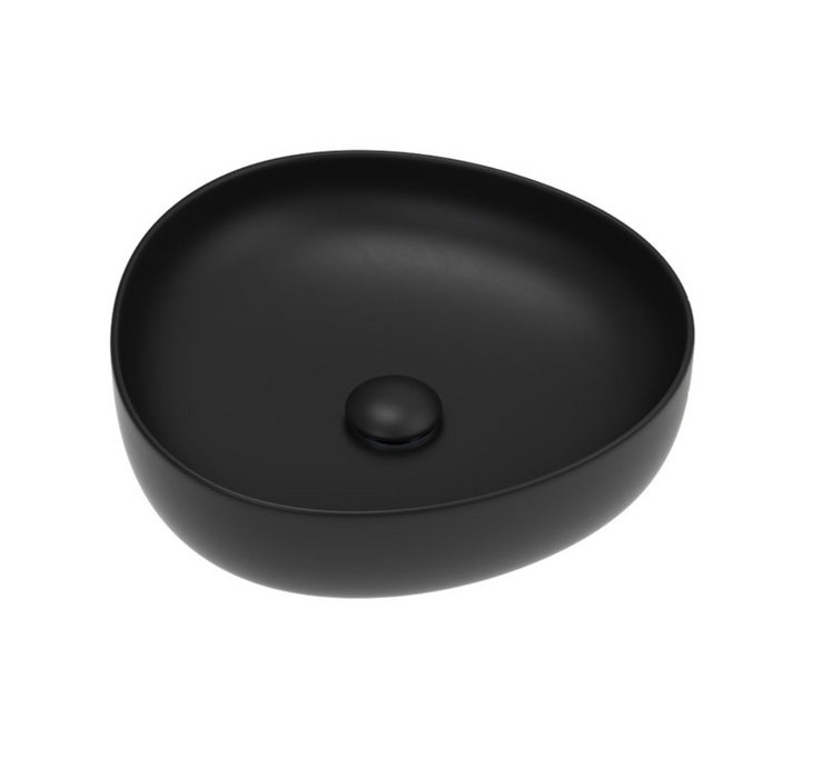 Fienza Pebble Small Above Counter Basin - Matte Black