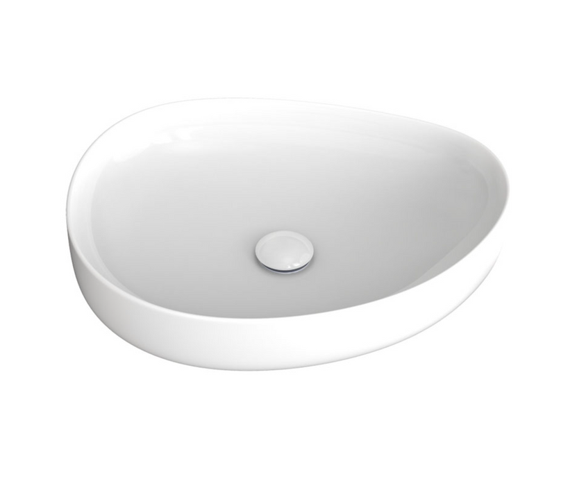 Fienza Pebble Medium Above Counter Basin - Gloss White