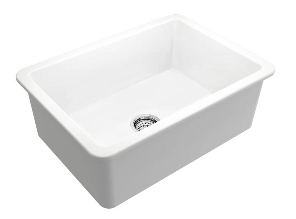 Cuisine 68 x 48 Inset / Undermount Fine Fireclay Matte White Sink