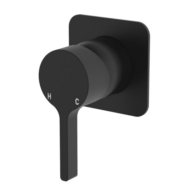 Fienza Sansa Square Wall Mixer - Matte Black