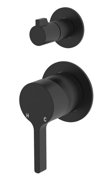Fienza Sansa Wall Diverter Mixer - Matte Black
